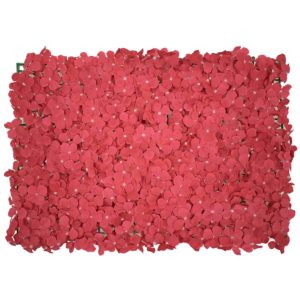 GloboStar® 78330 Συνθετικό Πάνελ Φυλλωσιάς - Κάθετος Κήπος Ορτανσία Σκούρο Ροζ Μ60 x Υ40 x Π5cm