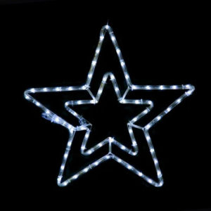 DOUBLE STARS 72 LED ΣΧΕΔΙΟ 3m ΜΟΝΟΚΑΝΑΛ ΦΩΤΟΣΩΛ ΨΥΧΡΟ ΛΕΥΚΟ ΜΗΧΑΝΙΣΜΟ FLASH IP44 55cm 1.5m ΚΑΛ.