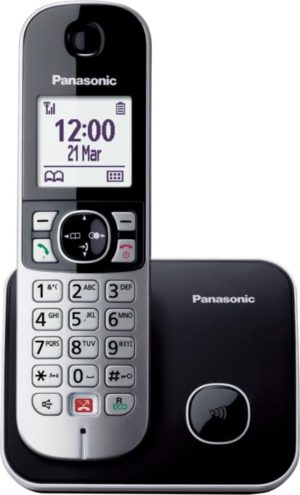 Panasonic KX-TG6851JTB Black/Silver Ασύρματο Τηλέφωνο