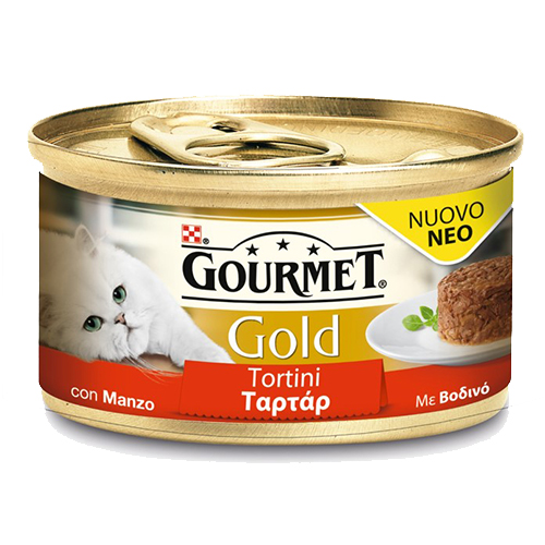 Υγρή Τροφή για Ενήλικες Γάτες Purina Gourmet Gold Ταρτάρ με Βοδινό 85 gr