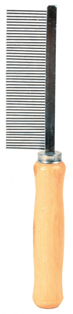 Χτένα Trixie με Ξύλινη Λαβή Πυκνή Comb 17cm Για χαλάρωση του πάνω τριχώματος.