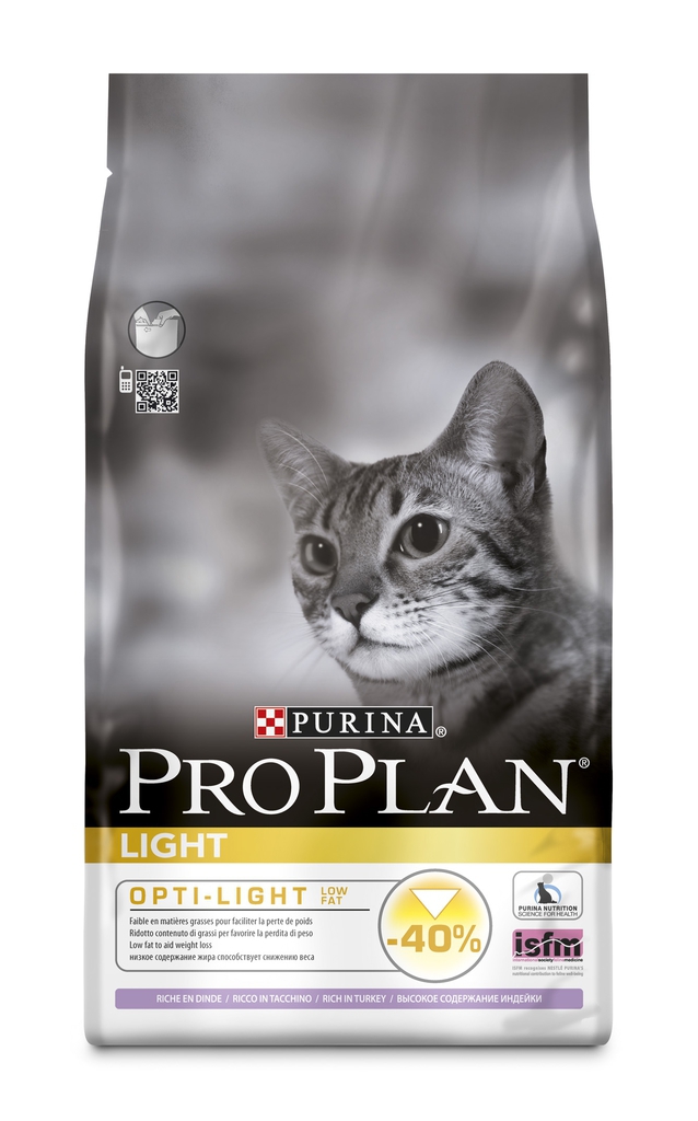 Ξηρά Τροφή Purina Pro Plan Light Cat για ενήλικες γάτες με τάση αύξησης του βάρους Γαλοπούλα 1.5 kgr