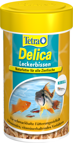 Λιχουδιά για Τροπικά Ψάρια - Μίγμα Τροφής σε Νιφάδες Tetra Delica Krill 100Ml/14gr