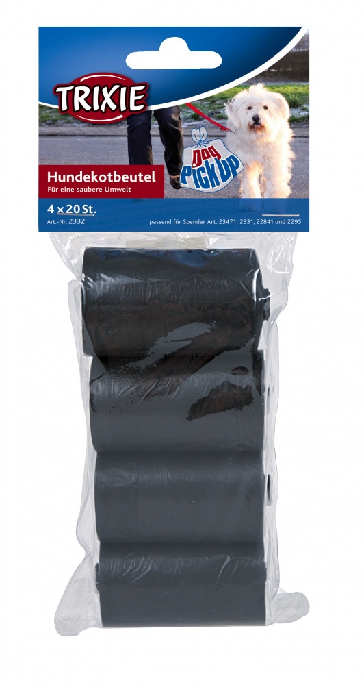 Σακούλες Ακαθαρσιών Αντ/Κες Trixie Dog Dirt Bags Black Medium με 4 Ρολά των 20 Τεμ.