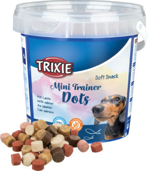 Λιχουδιά Μαλακές Μπουκίτσες Trixie Soft Snack Mini Trainer Dots με Σολομό 500gr
