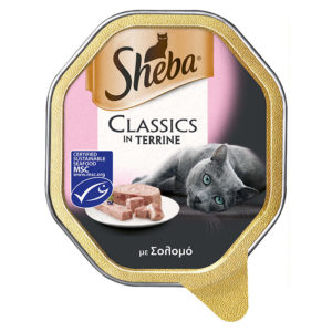 Κεσεδάκι Sheba Πατέ για Γάτες με Σολομό, 85gr