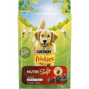 Ξηρά Τροφή Friskies Nutri Soft για Ενήλικους Σκύλους με Μαλακές Κροκέτες Βοδινού 3kg