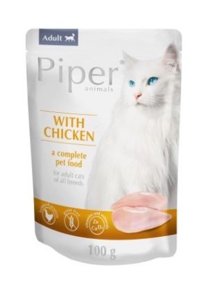 Piper Cat Adult Φακελάκι με Κοτόπουλο Economy Pack 4 Τεμ. x 100gr