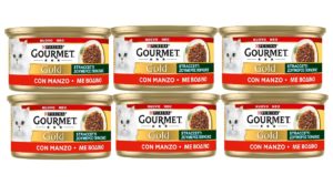 Υγρή Τροφή για Ενήλικες Γάτες Purina Gourmet Gold Ζουμερός Πειρασμός με Βοδινό Economy Pack (6 Τεμ. x 85gr)
