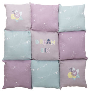 Κουβέρτα Trixie Junior Patchwork, Διαστάσεων: 60x60 cm, Λιλά/Μέντα/Ροζ