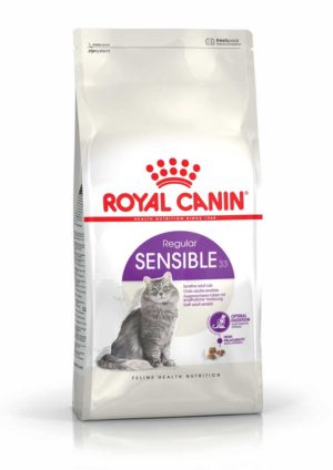 Ξηρά Τροφή Royal Canin Sensible33 για Ενήλικες Γάτες με Πεπτική Ευαισθησία 2kgr