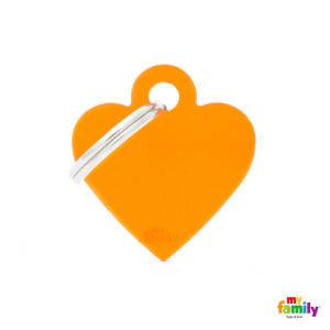 Ταυτότητα My Family Basic σε Σχήμα Καρδιάς, Πορτοκαλί - Small