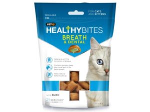 Λιχουδιά M&C Healthy Bites Breath & Dental για Γάτες & Γατάκια 65gr