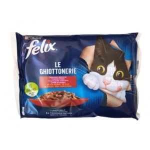 Υγρή Τροφή για Ενήλικες Γάτες Felix As Good As It Looks Πολυσυσκευασία (4 Τεμ. x 85gr) με Βοδινό & Κοτόπουλο σε Ζελέ