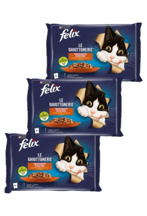 Υγρή Τροφή για Ενήλικες Γάτες Felix As Good As It Looks Πολυσυσκευασία (4 Τεμ. x 85gr) με Κουνέλι & Αρνί σε Ζελέ Economy Pack (3 Πολυσυσκευασίες)