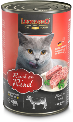 Υγρή Τροφή Leonardo Beef Εκλεπτυσμένο Πατέ για Γάτες με Βοδινό 400gr