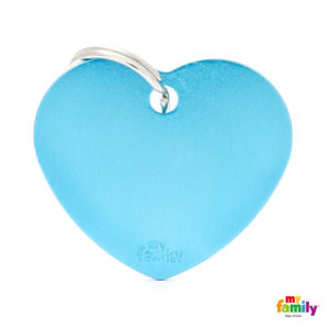 Ταυτότητα My Family Basic σε Σχήμα Καρδιάς, Γαλάζιο - Large