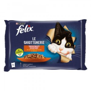 Υγρή Τροφή για Ενήλικες Γάτες Felix As Good As It Looks Πολυσυσκευασία (4 Τεμ. x 85gr) με Κουνέλι & Αρνί σε Ζελέ