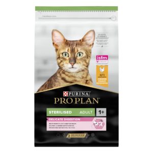 Ξηρά Τροφή Purina Pro Plan Sterilised Delicate Digestion Cat για Yγιή Πέψη σε Στειρωμένες Ενήλικες Γάτες, Πλούσια σε Κοτόπουλο 10kg