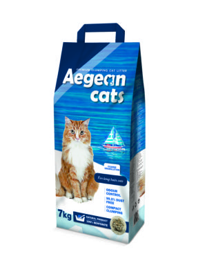 Άμμος Aegean Cats Clumping Για Μακρύτριχες Γάτες 7kg