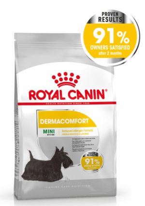Ξηρά Τροφή Royal Canin Mini Dermacomfort για Σκύλους με Ευαισθησία σε Δερματικούς Ερεθισμούς και Κνησμό 3Kgr