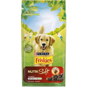 Ξηρά Τροφή Friskies Nutri Soft για Ενήλικους Σκύλους με Μαλακές Κροκέτες Βοδινού 1.5kg