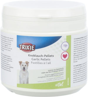 Χάπια Σκόρδου Trixie για Σκύλους 360gr οι φυσικοί δραστικοί παράγοντες του σκόρδου δημιουργούν ένα περιβάλλον στο δέρμα του κατοικίδιου ζώου που αποφεύγουν τα παράσιτα