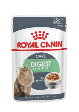 Φακελάκι Royal Canin F.Wet Digest Sensitive Gravy Ψιλοκομμένες Φέτες σε Σάλτσα, Economy Pack 6 Τεμ. x 85gr