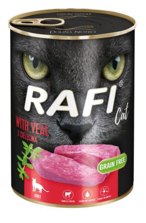 Υγρή Τροφή σε Κονσέρβα Dolina Rafi Cat Adult Πατέ Μοσχαρίσιο Κρέας για Γάτες όλων των Φυλών Grain Free (Χωρίς Σιτηρά) 400gr