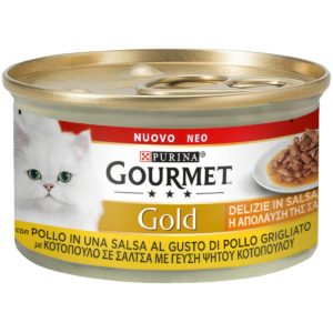 Υγρή Τροφή για Ενήλικες Γάτες Purina Gourmet Gold Delight Σάλτσα με Κοτόπουλο 85gr