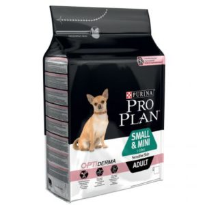 Ξηρά Τροφή Purina Pro Plan Small & Mini Adult Sensitive Skin για Ενήλικους Σκύλους Μικρόσωμων Φυλών με Ευαισθησία στο Δέρμα Σολομός και Ρύζι 3Kg