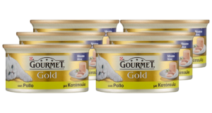 Υγρή Τροφή για Ενήλικες Γάτες Purina Gourmet Gold Μους με Κοτόπουλο, Economy Pack 6 Τεμ. x 85gr