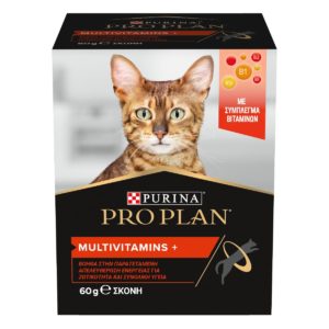 Purina Pro Plan Multivitamin+ Συμπλήρωμα Διατροφής για να διατηρήσετε τη γάτα σας σε καλή φόρμα και γεμάτη ζωντάνια σε Σκόνη 60gr