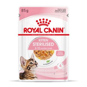 Φακελάκι Royal Canin Kitten Sterilised Jelly για Γατάκια με Ψιλοκομμένες Φέτες σε Ζελέ 85gr