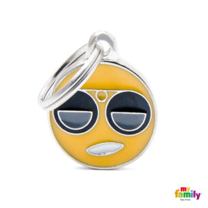 Στρογγυλή Ταυτότητα My Family Charms Emoji Cool - Κίτρινο, Διαστάσεων: 2.85X2.15cm