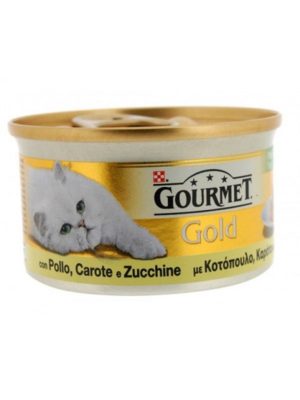 Υγρή Τροφή για Ενήλικες Γάτες Purina Gourmet Gold Πατέ με Κοτόπουλο, Καρότα και Κολοκυθάκια 85gr