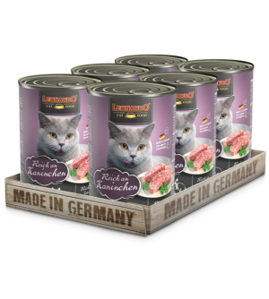 Υγρή Τροφή Leonardo Rabbit Εκλεπτισμένο πατέ για γάτες με κουνέλι Economy Pack 6 Τεμ. x 400gr