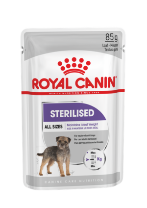 Economy Pack 6 Τεμαχίων x 85gr Royal Canin Sterilised για Ενήλικες Στειρωμένους Σκύλους με Τάση Αύξησης Βάρους