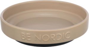 Κεραμικό Μπολ Trixie Be Nordic Ρηχό με Λαστιχένιο Δακτύλιο στη Βάση, Διαστάσεων: 0.3lt/ø16cm, Μπεζ