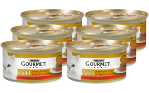 Υγρή Τροφή για Ενήλικες Γάτες Purina Gourmet Gold Η Καρδιά της Γεύσης με Βοδινό Economy Pack 6 Τεμ. x 85gr