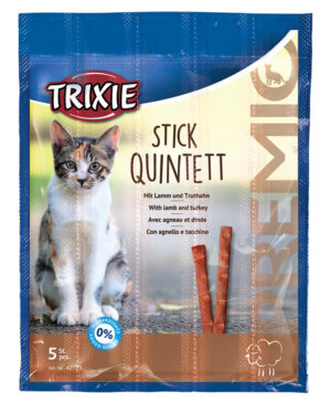 Λιχουδιά Trixie Premio Stick Quintett Λαχταριστό Stick με Αρνί & Γαλοπούλα 5 Sticks x 5gr