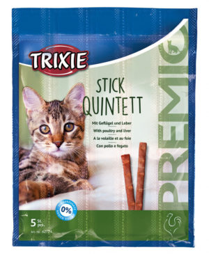 Λιχουδιά Trixie Premio Stick Quintett Λαχταριστό Stick με Πουλερικά & Συκώτι 5 Sticks x 5gr