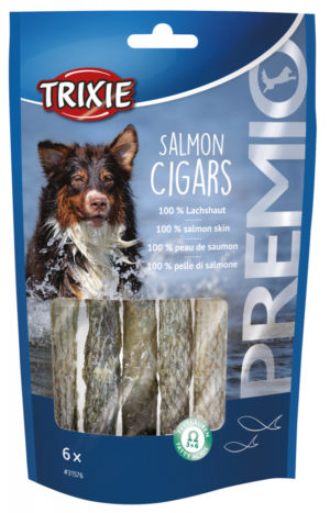 Λιχουδιά Trixie Premio Salmon Cigars Πούρα Σολομού, Διαστάσεων:12.5 cm 6 Τεμ. / 70 gr