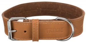 Δερμάτινο Περιλαίμιο Trixie Rustic Heartbeat με Παχύ Δέρμα, Large, Διαστάσεων: 47-55cm/40mm, Καφέ