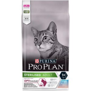 Ξηρά Τροφή Purina Pro Plan Sterilised Optisavour Cat για ενήλικες στειρωμένες γάτες με Πέστροφα και Μπακαλιάρο 1.5kg