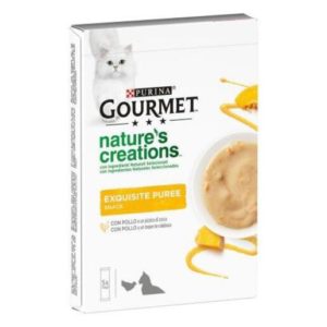 Υγρή Τροφή για Ενήλικες Γάτες Gourmet Nature s Creations Puree με Κοτόπουλο και Κολοκύθα 5x10gr