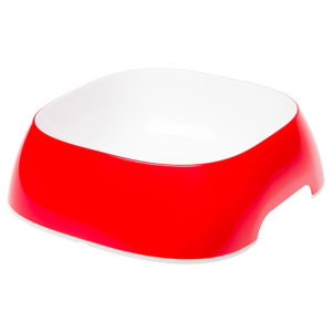 Πλαστικό Μπολ Ferplast Glam Κόκκινο, Medium, Διαστάσεων:20 x 18,5 x H 6 cm 0,75 L
