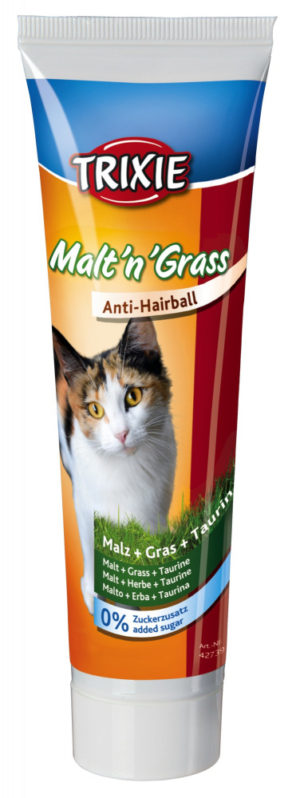Λιχουδιά Trixie Malt n Grass Anti-Hairball με Βύνη & Χορτάρι κατά των Τριχόμπαλων 100gr