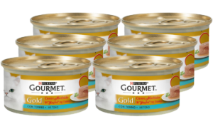 Υγρή Τροφή για Ενήλικες Γάτες Purina Gourmet Gold Η Καρδιά της Γεύσης με Τόνο Economy Pack (6 Τεμ. x 85gr)