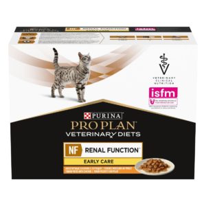 Υγρή Τροφή Purina Nf Renal Function Early Care Επιστημονικά σχεδιασμένη για ενήλικες γάτες με νεφρική νόσο σε αρχικό στάδιο σε Φακελάκι με Κομματάκια Κοτόπουλου και Σάλτσα Economy Pack (10 Τεμ. x 85gr )